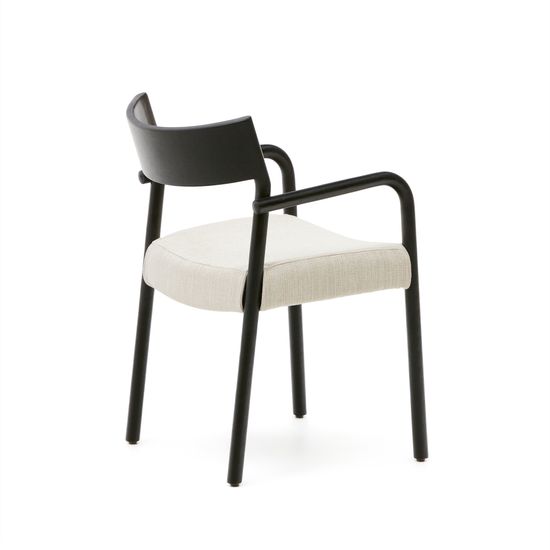 Стул Falconera со съемным чехлом из массива дуба с черной отделкой FSC Mix Credit Испания La Forma