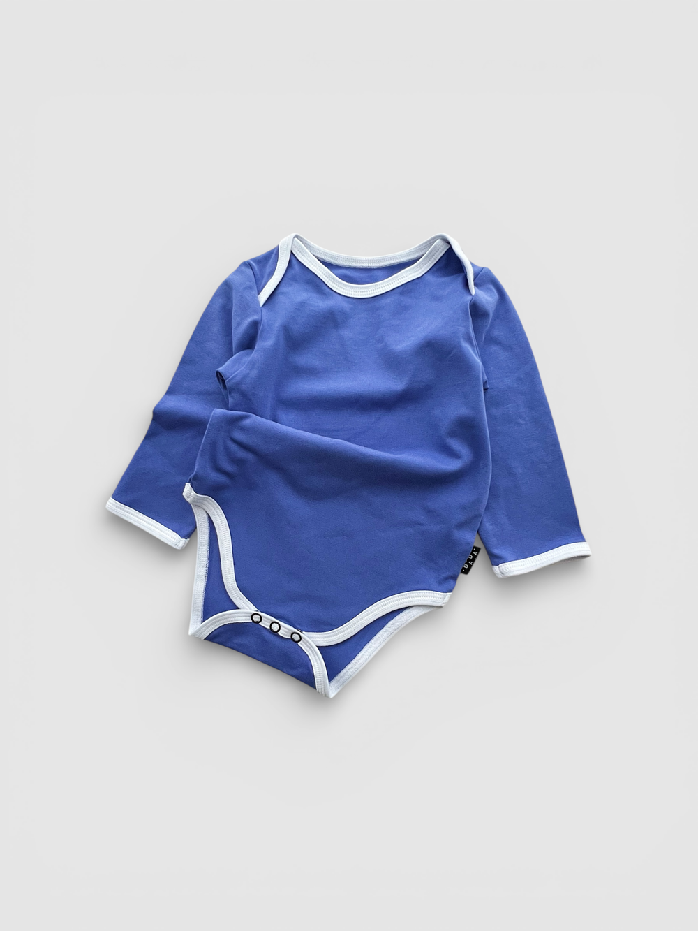 Боди с длинным рукавом (Very Peri и белым кантом)