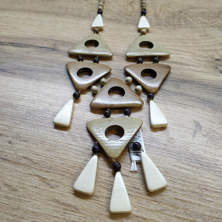 Колье Монокини, дерево, цвет ассорти, 62 см