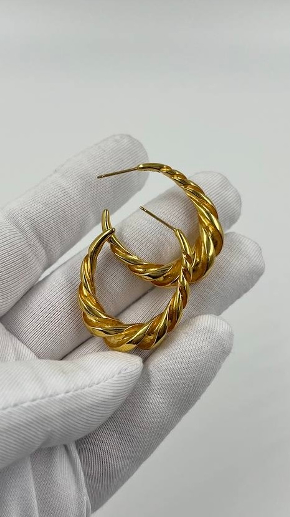 Серьги кольца витые