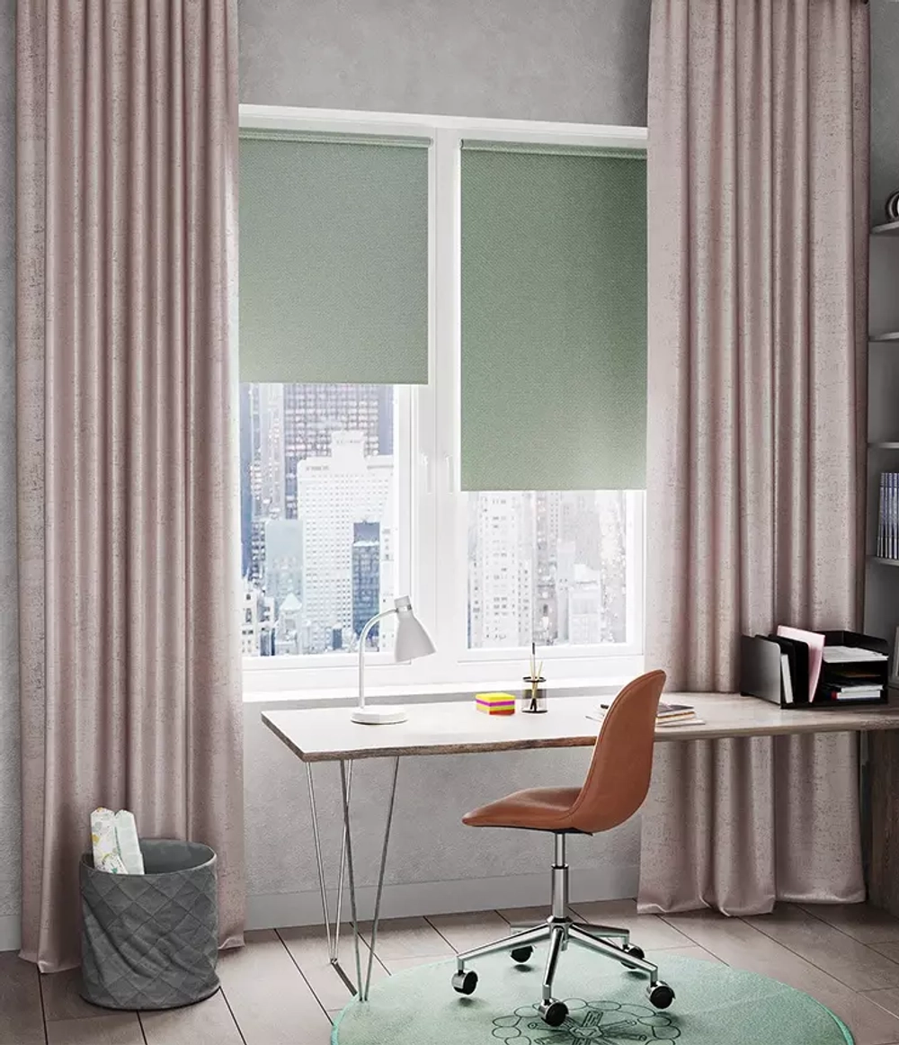 Рулонные шторы Бостон Шалфей