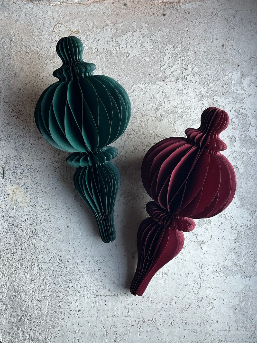 Новогодняя игрушка Бумажная ЗЕЛЕНАЯ