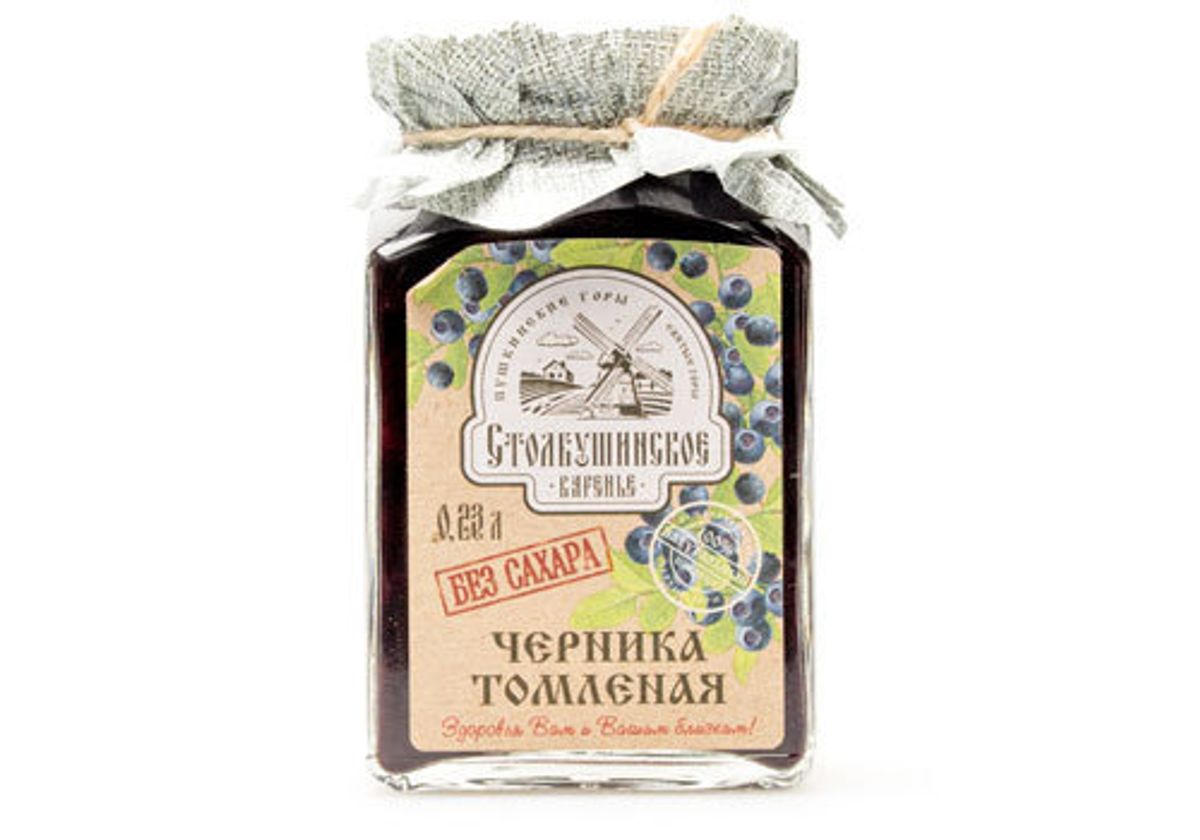 Черника томлёная без сахара Столбушино, 230мл