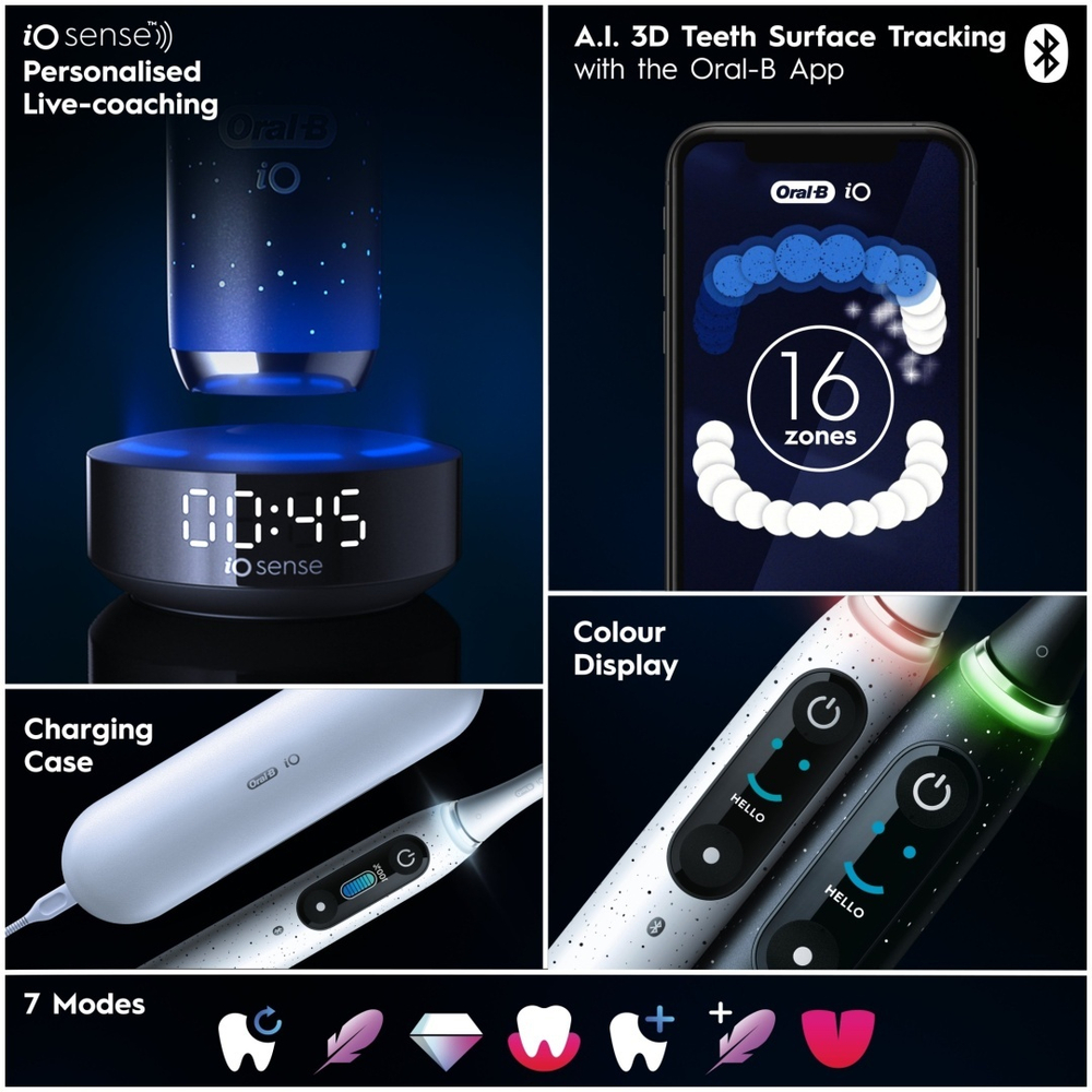 Электрическая зубная щетка Oral-B iO Series 10 iOM10.1B4.2AD щетина средняя
