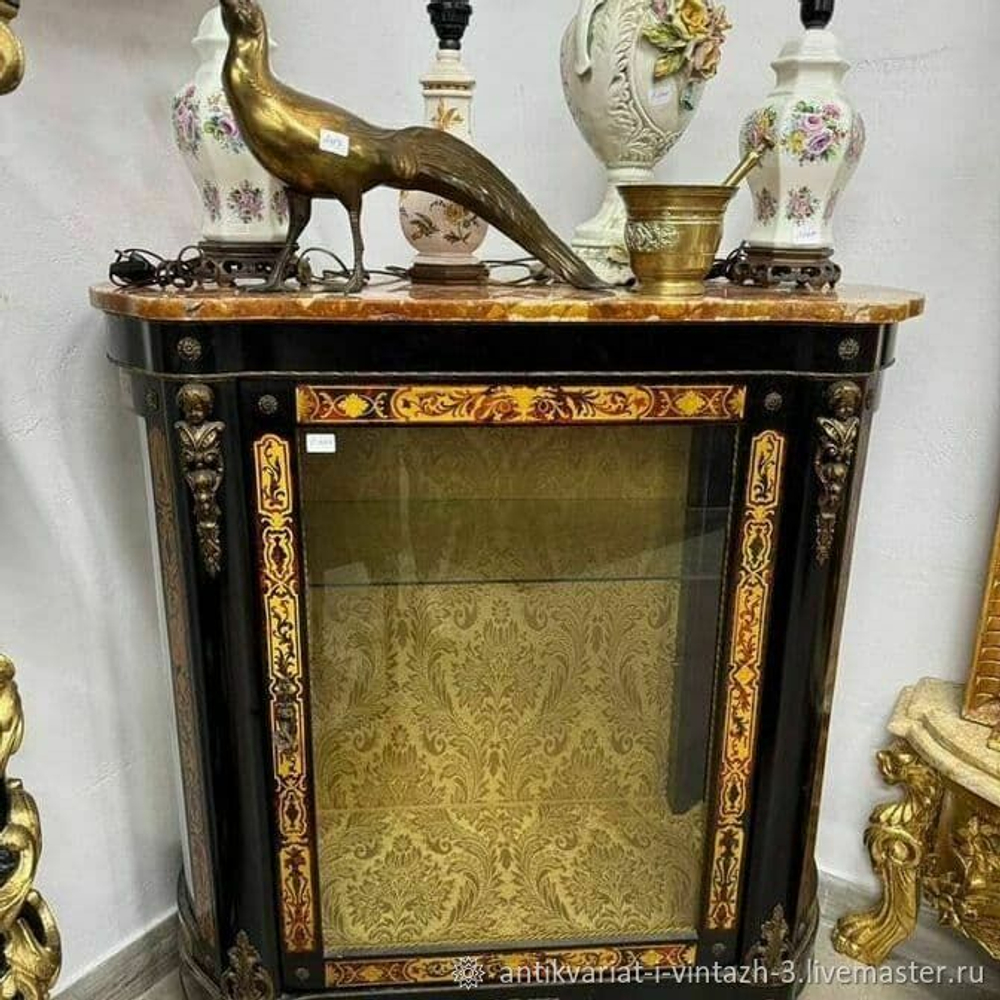 Старинный комод/тумба в стиле Буль