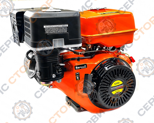 Двигатель Toyokawa S590 (под шпонку, 25х60 мм, 90х90 мм., 16 л.с., бензиновый без электростартера)