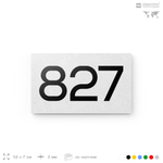 Номер на дверь 827, табличка на дверь для офиса, квартиры, кабинета, аудитории, склада, белая 120х70 мм, Айдентика Технолоджи