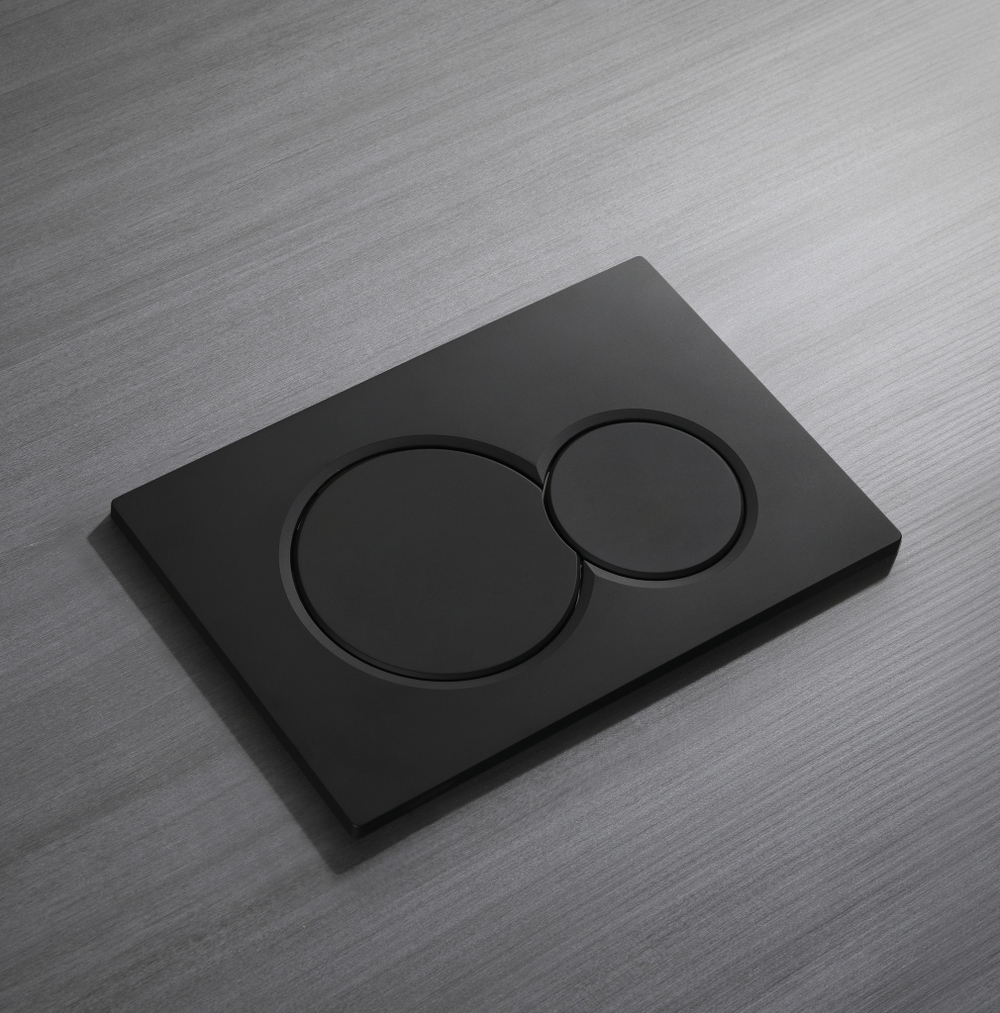 Кнопка смыва для инсталляции механическая WONZON & WOGHAND, Черный матовый (WW-IB232-MB)