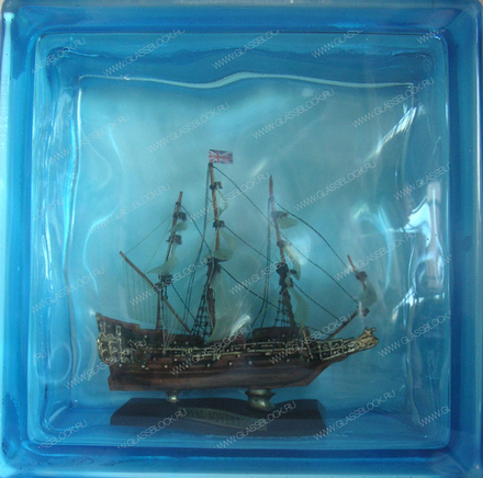 Стеклоблок МТ_002 (В) 19x19x8 - Морская тематика