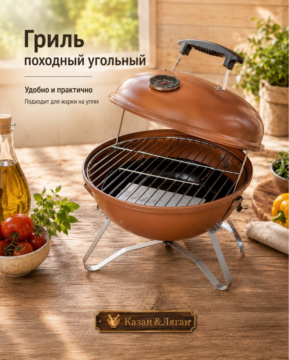 Гриль ПОХОДНЫЙ угольный