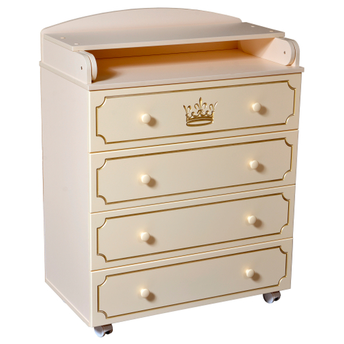 Комод NIKOL 804 МДФ (4 ящика, 80см/слоновая кость)