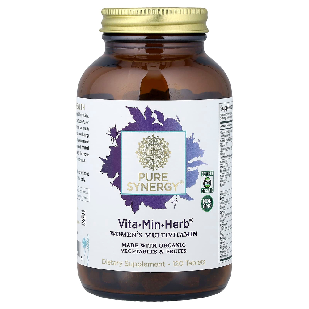 Pure Synergy, Vita-Min-Herb®, мультивитамины для женщин, 120 таблеток