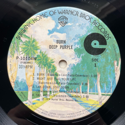 Винтажная виниловая пластинка LP Deep Purple Burn (Япония 1976) (Без Оби)