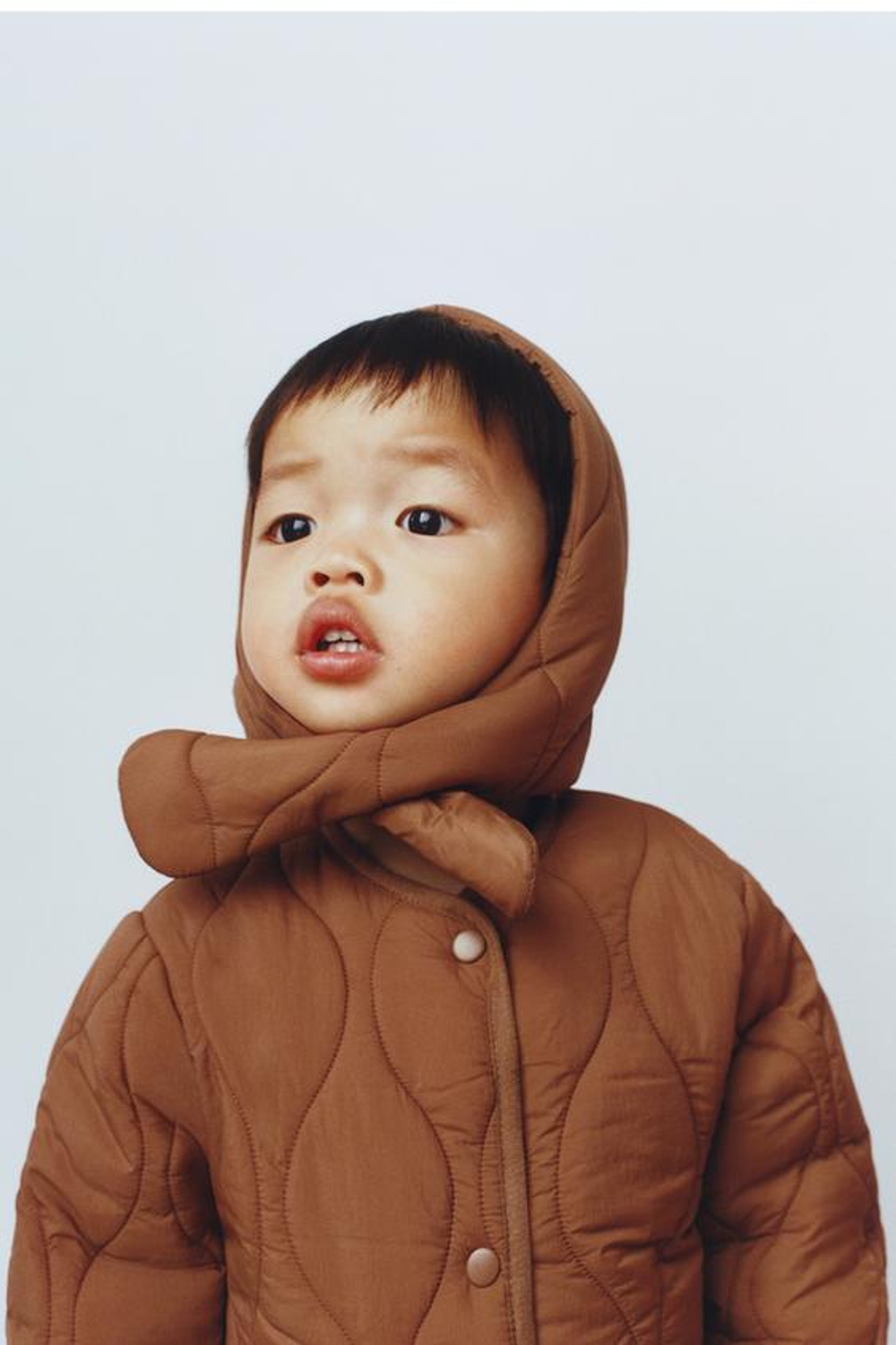 ZARA УТЕПЛЕННЫЙ КАПЮШОН, ЧЕРЕПИЧНЫЙ