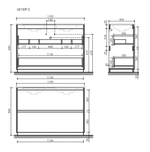 Тумба с раковиной Sancos Libra Floor 120 см LB120F-2EG дуб галифакс натуральный