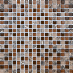 Мозаика из стекла и натурального камня Caramelle - Andorra 15x15x4