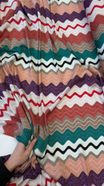 Трикотаж вискоза с люрексом Missoni в разноцветный зигзаг