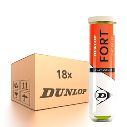 Упаковка теннисных мячей Dunlop Fort Clay Court 18 x 4B