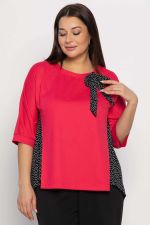 Блуза Федерика (малиново-черная) Б14990-18М LT Collection