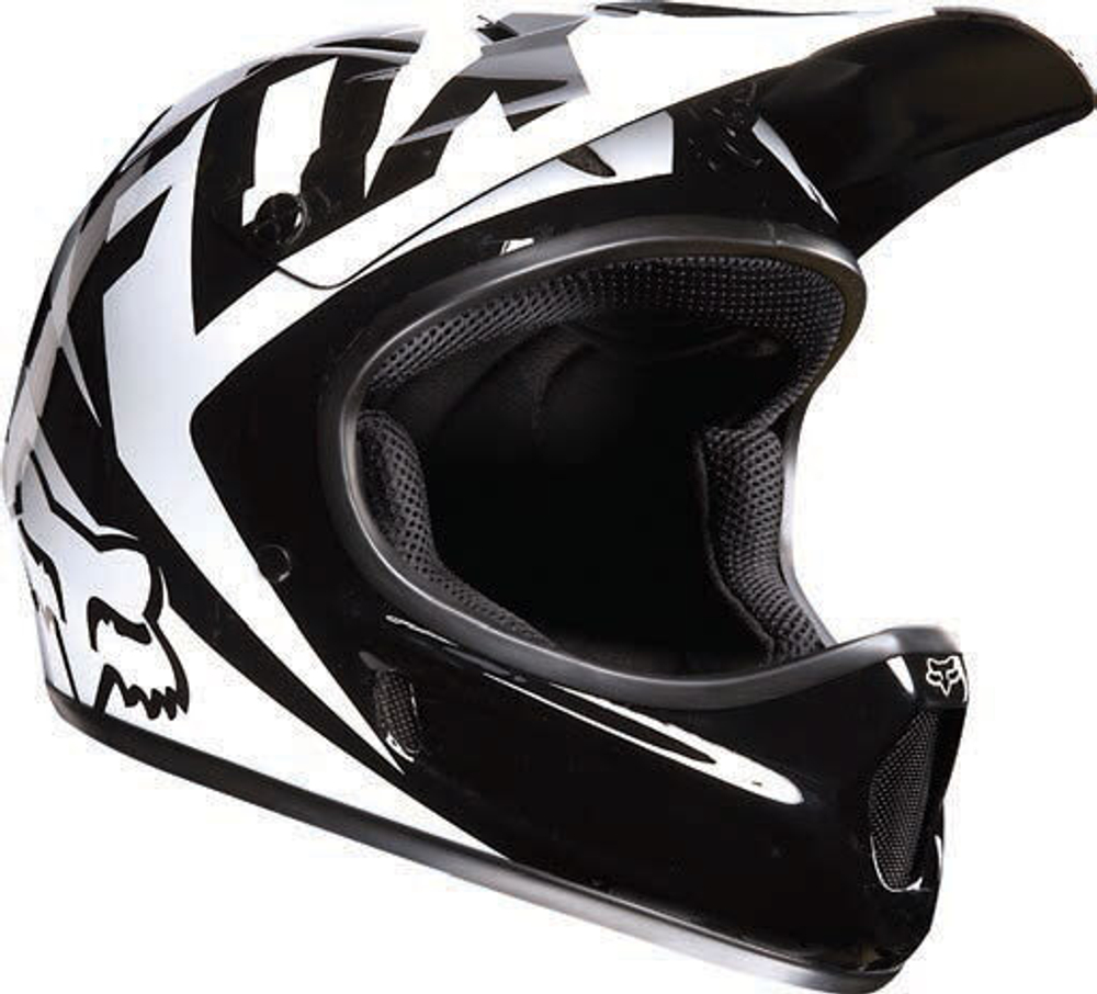 Велошлем Fox Racing Rampage Race Helmet Black/White XL (12394-018-XL)