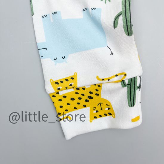 Штанишки хлопковые "Веселое сафари" сахар