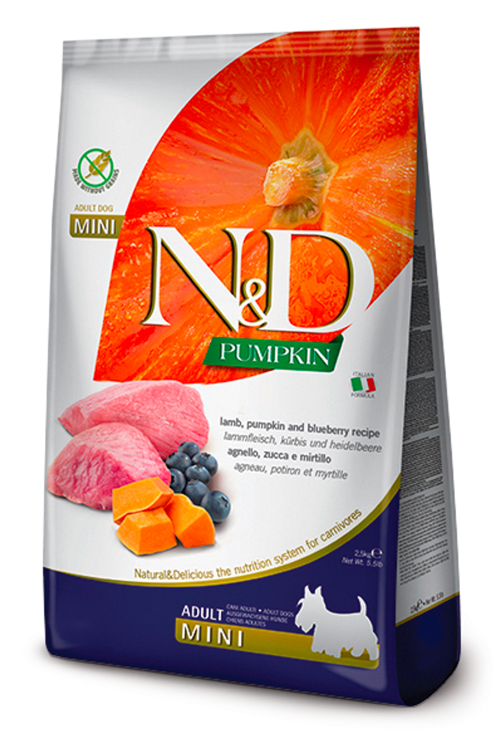 Сухой корм N&D Pumpkin Lamb & Blueberry Adult для маленьких пород