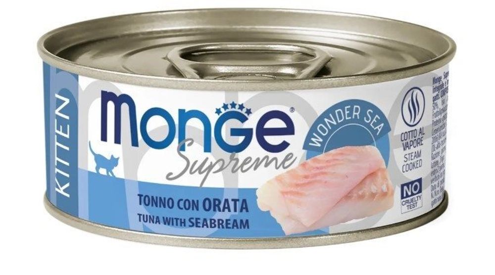 Monge Supreme kitten для котят из тунца с дорадо 80 г