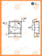 Пластина MPHT120408-DM JT4340 STI 10 штук СпецТехинструмент