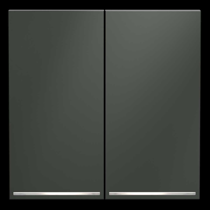 Клавиши для выключателя/переключателя двухклавишного с подсветкой S70 (титан) Voltum VLS000406