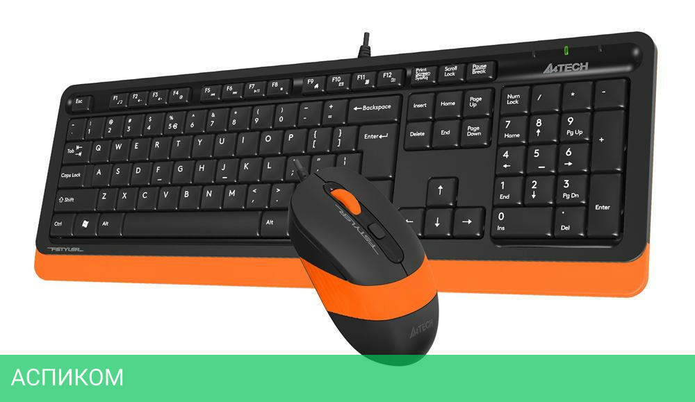 Набор периферии A4 Fstyler F1010 черный/оранжевый