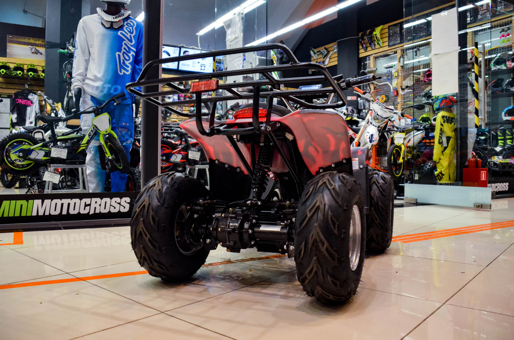 Квадроцикл детский аккумуляторный GreenCamel GOBI K70 (36V 800W дифференциал) (Армейский-красный) с