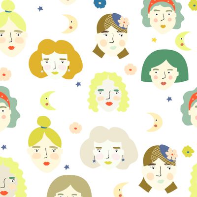 Милые женские портреты. Детский стиль