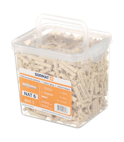 Нейлоновый дюбель SORMAT NAT 6х30 800шт