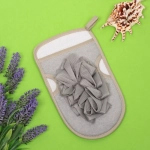 Мочалка - варежка с нейлоном «Premium - Paradise», цвет серый, 22*14см (ZIP пакет)