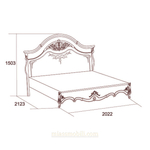 PRESTIGE Кровать двойная с ажурным элементом 1800*2000