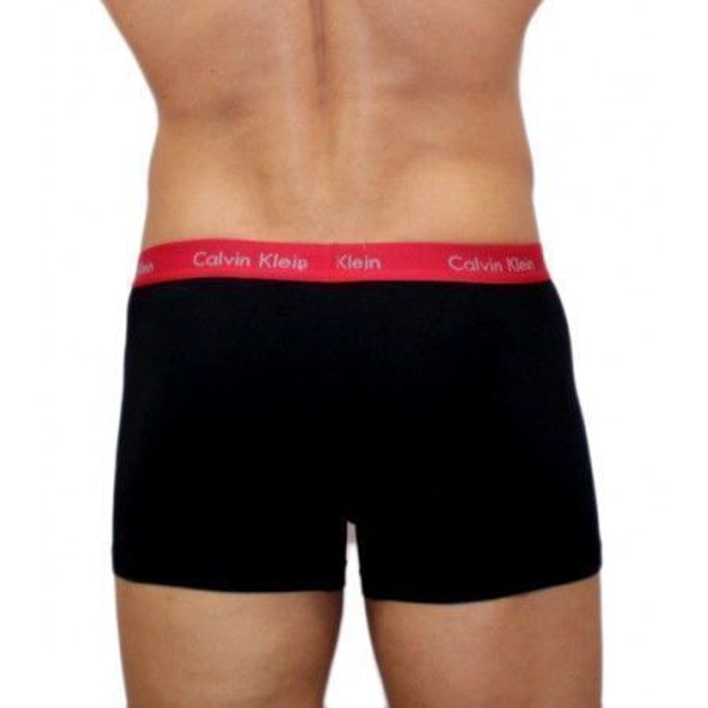 Мужские трусы боксеры черные с красной резинкой Calvin Klein 365 new