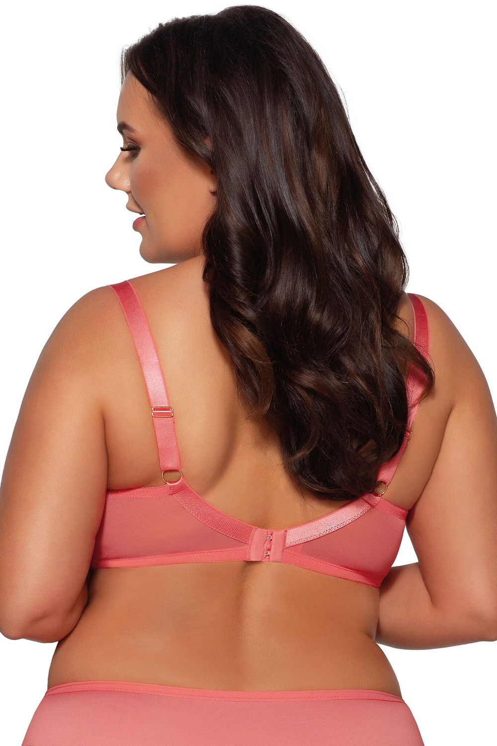 Коралловый бюстгальтер Perlash с шитыми чашками на тонком поролоне (Размер: 80F) (Цвет: коралловый)