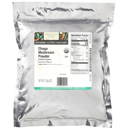 Frontier Co-op, Органический гриб чага в порошке, 113 г (4 унции)