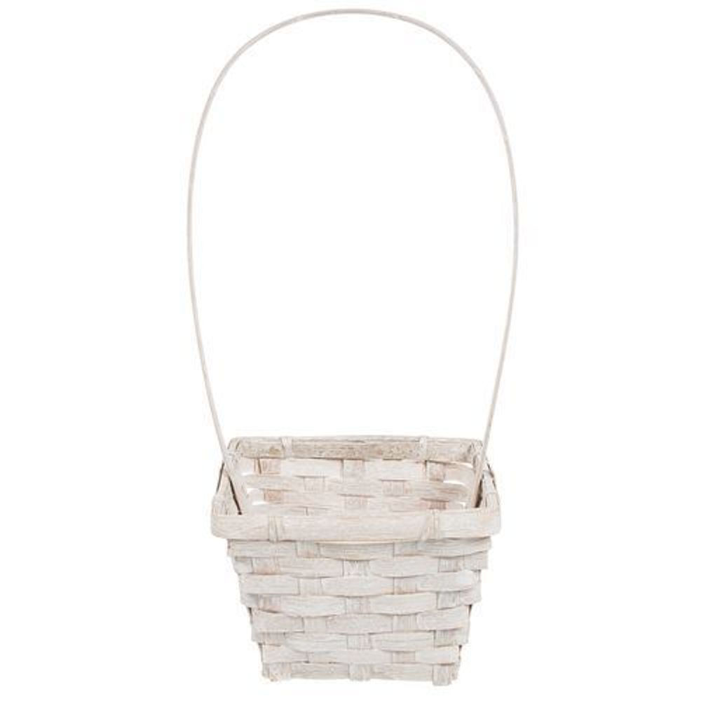 Корзина (бамбук) D14*14*H9.5*НН32 БЕЛЫЙ