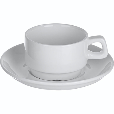 Белая чайная пара из фарфора «Кунстверк» (Цвет: белый)