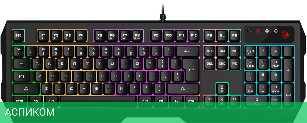 Клавиатура A4Tech Bloody Neon черный (B135N)
