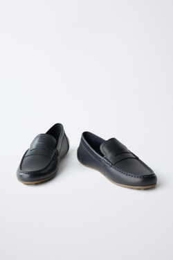 ZARA КЛАССИЧЕСКИЕ ТОПСАЙДЕРЫ, МОРСКОЙ СИНИЙ