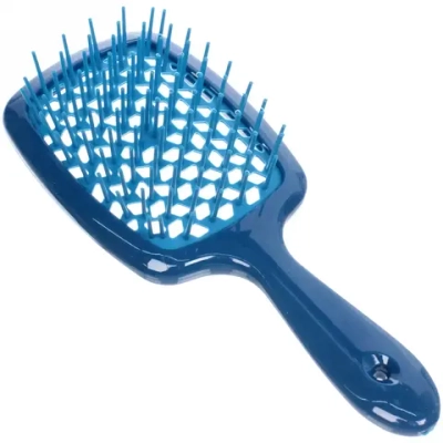 Расческа массажная «Magic Style», прямоугольная, цвет голубой/синий, 20,3*8,3см (в пластиков. коробке)