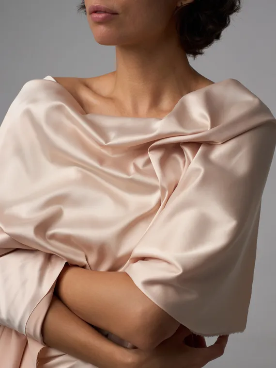 Атлас-стрейч бельевой арт. 1007, Китай, светло-бежевый