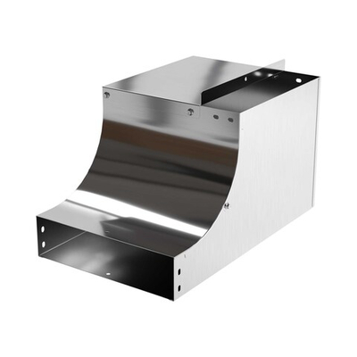 Угол CSSD 90 вертикальный внутренний переходник правосторонний осн. 450 H80, нержавеющая сталь AISI 304, в комплекте с крепежнымиэлементами и соединительными пластинами, необходимыми для монтажа