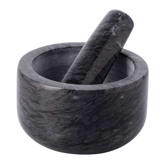 Ступка marm, 12,7х7,6 см, черный мрамор