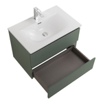 Тумба с раковиной подвесная BelBagno KRAFT-600-2C-SO-VO Еловый матовый, раковина белая BB-8099-60