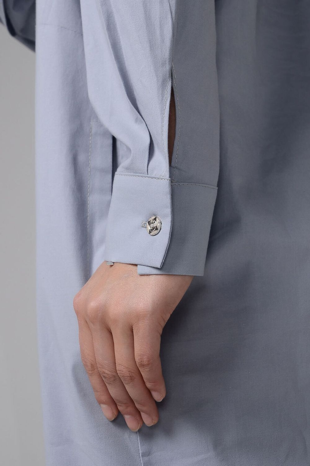 Платье-рубашка Рейра (46-56) Serenada серый (Акция)