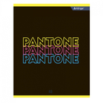 Тетрадь 48л., А5, клетка, Alingar "Pantone, скрепка, мелованный картон (стандарт), soft touch, блок офсет, 4 дизайна в пленке т/у