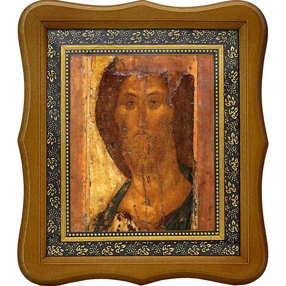 Спаситель Вседержитель. Копия иконы Андрея Рублева на холсте.